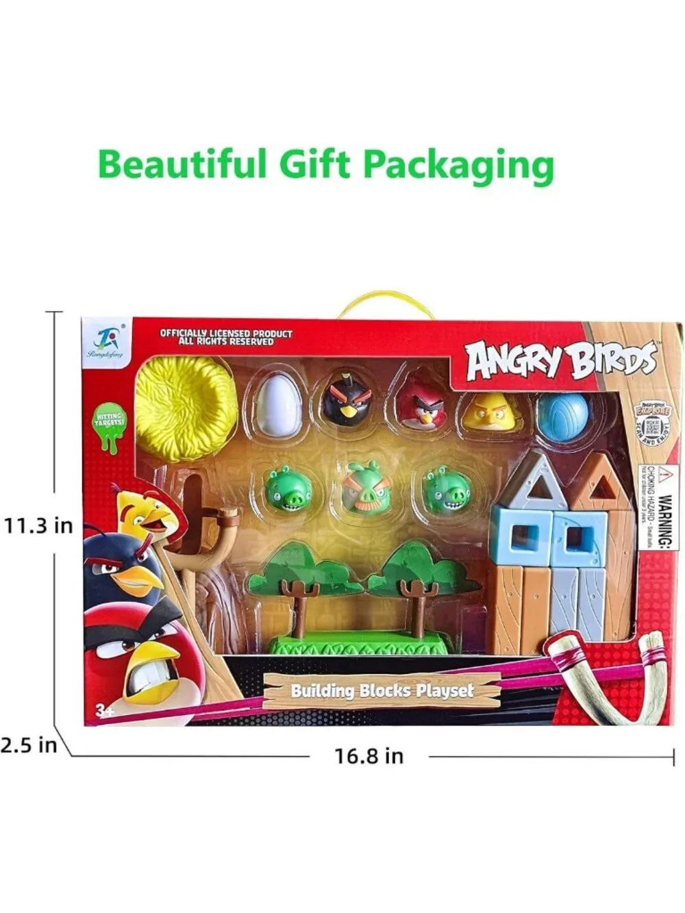 Angry Birds Building Blocks Playset - Catapult & Slingshot Construction Toy